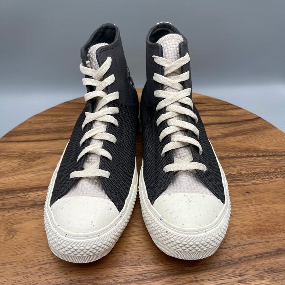 Converse All Star Chuck Taylor Hi Shoes Mens 8.5 Black Skate Casual Sneakers EUC - Picture 2 of 8